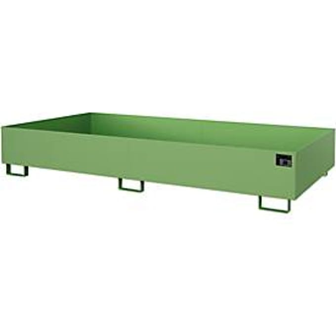 Stellinglekbak type RW/RW 2700-2, zonder rooster, groen RAL6011