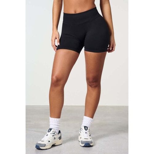 FAMME Mid Waist Sculpt Shorts Black L