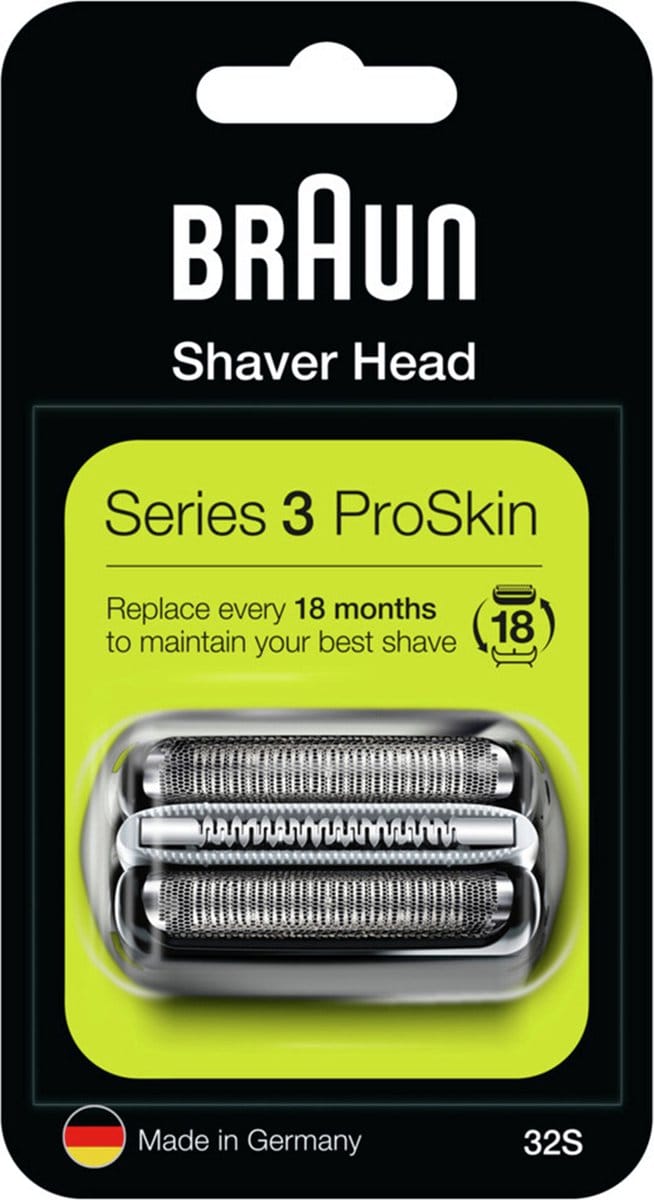 Braun Series 3 32S - Elektrisch Scheerapparaat Vervangende Scheerkop - Scheerblad Zilver