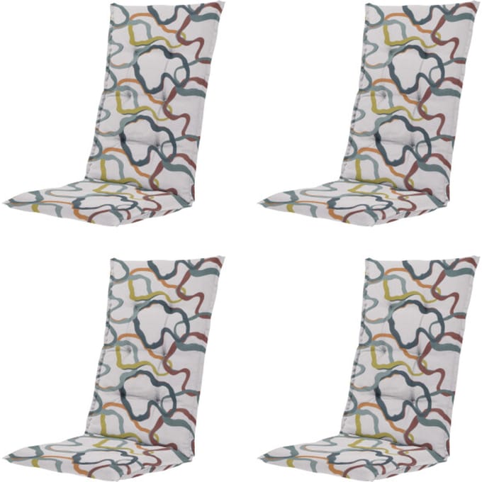 Madison kussen hoge rug blaze - 123x50x5cm set van 4