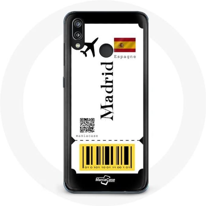 Coque pour Huawei P20 Lite - Billet d'avion - Souple - Noir - Protection - Mixte