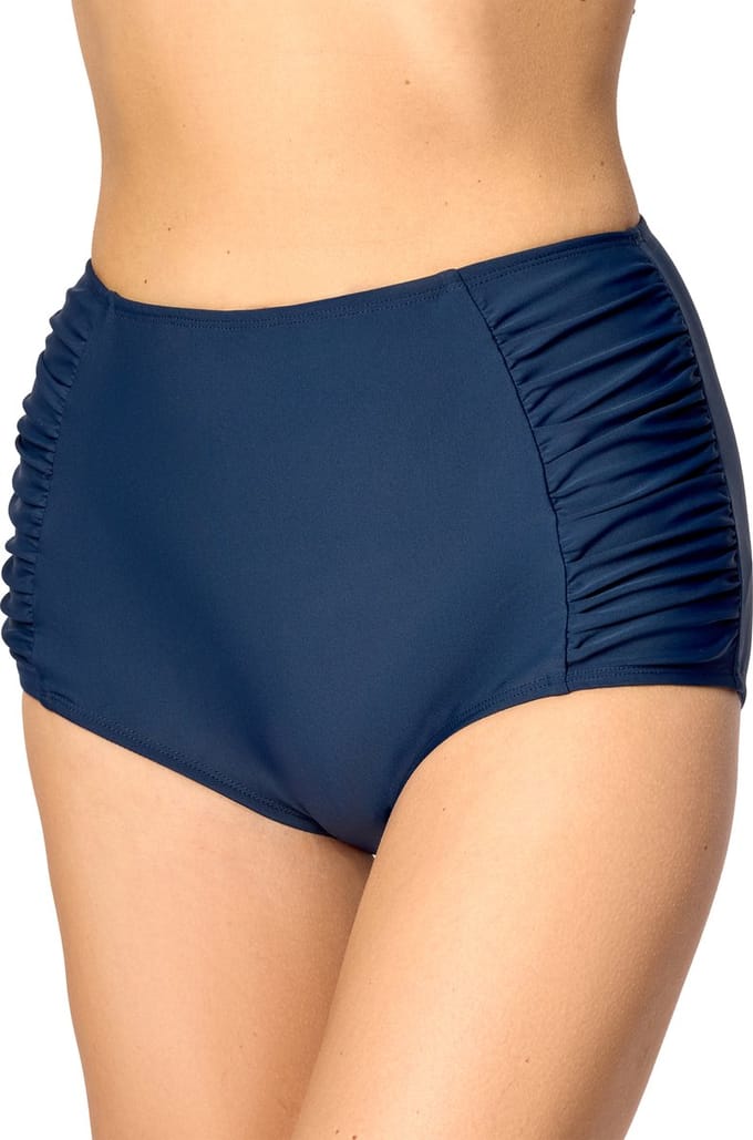 Merry Style Dames Zwembroek - Bikinibroekje - Elastische tailleband – Polyamide & Elastaan – Donkerblauw (6219) – 38 - MS-MS10-119-SL