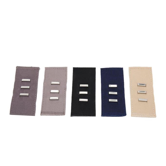 5 stuks Elastische Tailleverlengers Verstelbaar Eenvoudige Installatie Broek Knop Verlengstuk Tailleband black