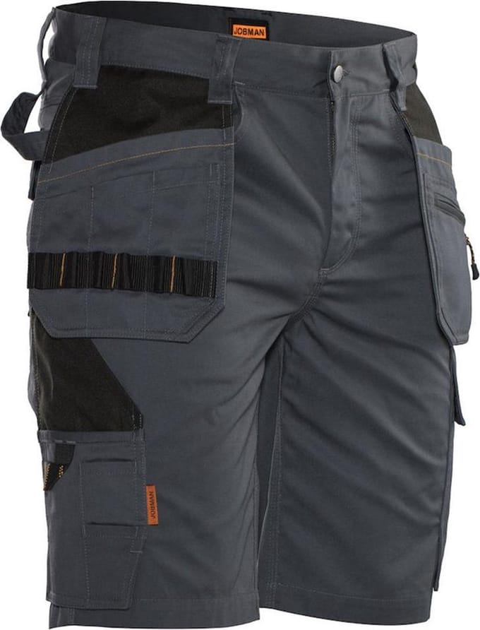 Jobman Practical 2722 Korte Werkbroek Holsterpockets - Mannen - Donker Grijs - 48