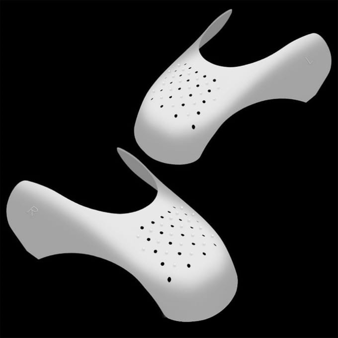 8 Stuks Kreukbeschermers Wasbaar Herbruikbaar Wit Zwart Kreukbeschermers voor Heren Sportschoenen gray