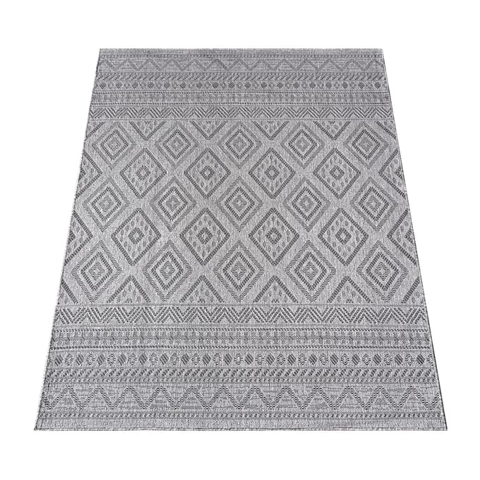 Binnen- en buitenkleed Verona antraciet 150 cm vierkant