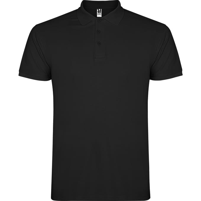 Roly Heren Ster Poloshirt (Zwart)
