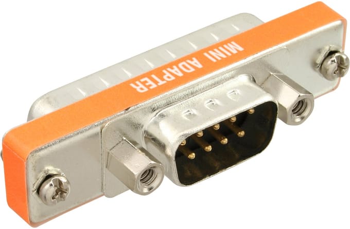 InLine® AT adapter, 9-polige Sub D male naar 25-pin Sub D male, kort