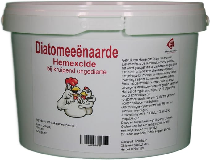 Mercator-groep Diatomeeënaarde - 2,5 liter - 100% Natuurlijk - Bloedluis en Mijten