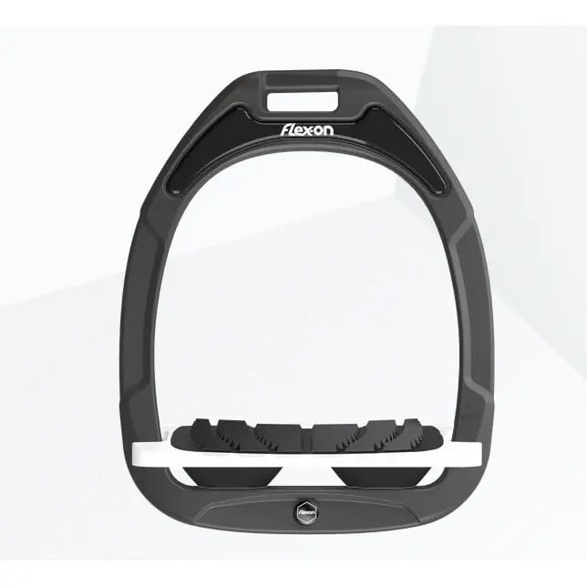 Gekantelde stijgbeugels Grip Antraciet/Wit/Zwart Flex-On Green Composite