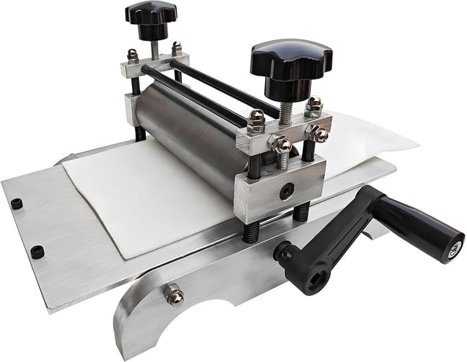 Handdruk Etspers - Metaalrol Drukpers - Boekdruk Gravure - Robuuste Aluminium Constructie - 30x17cm Afdrukgebied