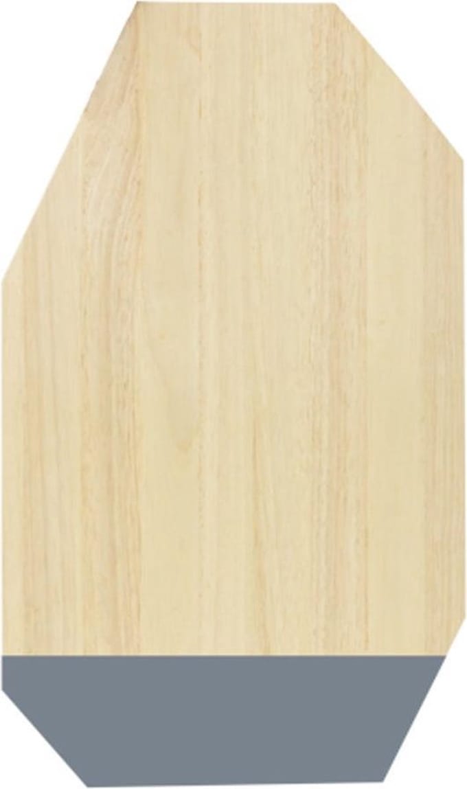 TAK Design Dippo Snijplank - Hout - 50 x 30 cm - Grijs