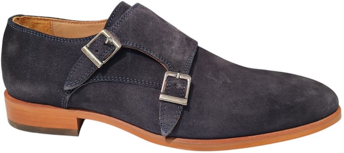 Melik Marvin Donkerblauw Suede Heren Geklede Instapschoenen - Blauw - 46