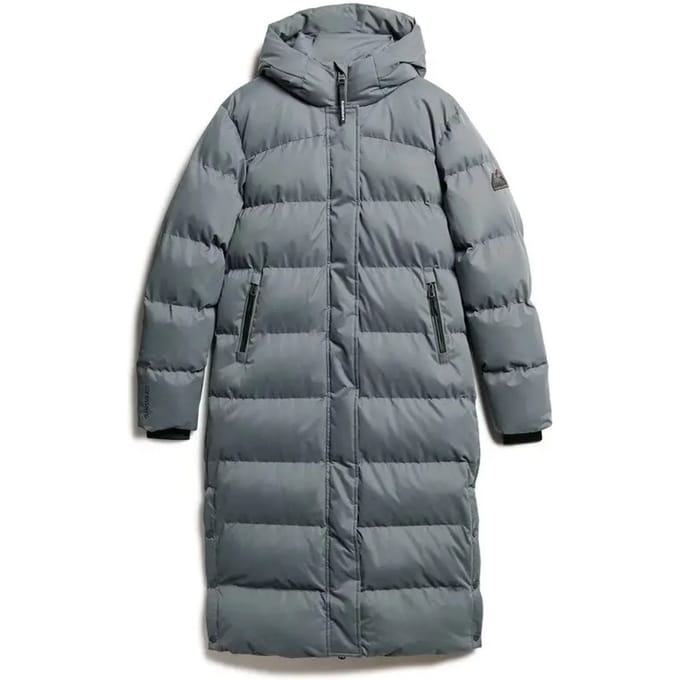 Superdry - Lange pufferjas van microvezel - Dames - Gewatteerde jassen