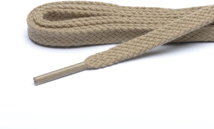 ARIESZZZ Schoenveters - Veters 90 cm - Beige - Plat 90 cm - 5-7 gaatjes