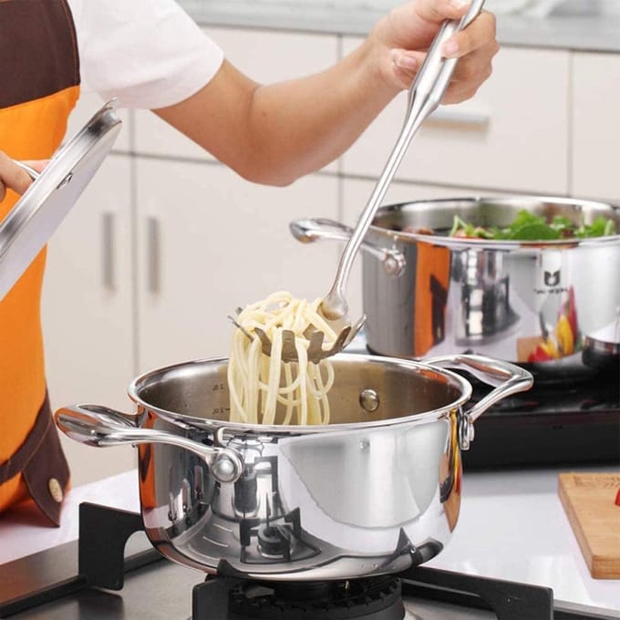 Spaghetti Lepel Server van RVS, Ideaal voor Pasta en Koken, Vaatwasserbestendig, 35 cm Lengte