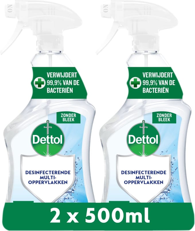 Dettol Allesreiniger Spray Power & Fresh - Multireiniger - 500ml x2