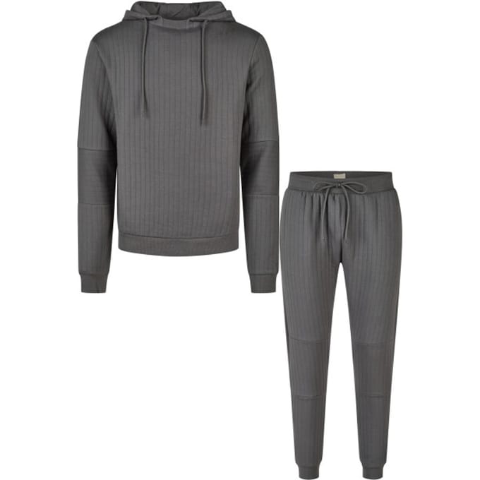 Phil & Co Heren Lounge Jacquard Sweat Set Antraciet - Maat M