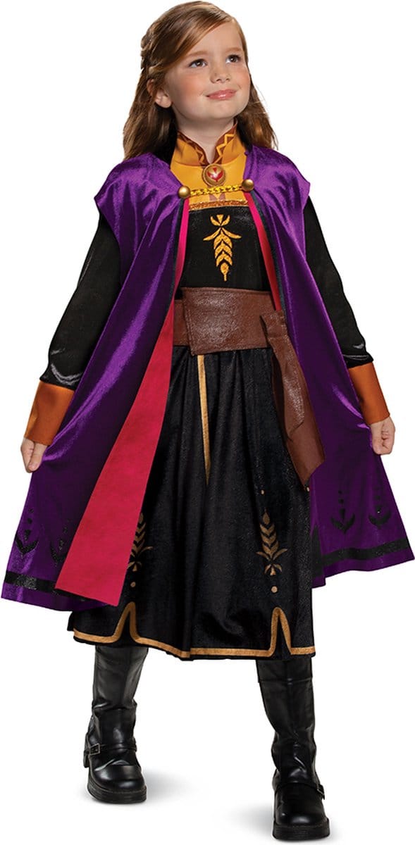 DISNEY - FROZEN 2, Anna Op reis Deluxe , Maat S (5 - 6 jaar), Meisjes