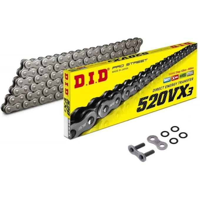 Motorfiets rolketting D.I.D 520Vx2(B&B) X 102 Mail. Zj