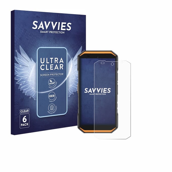 Savvies - Screenprotector voor Ulefone Armor X32 - Folie Beschermfolie transparant 6 Stuks