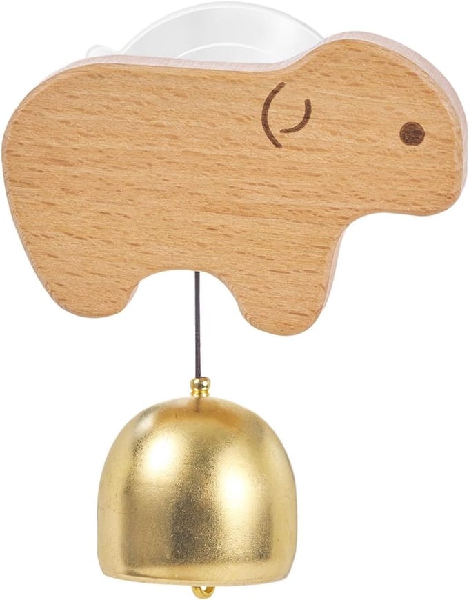 Deurbel Hout - Winkelbel Dier - Klant Verwittigen - Charmant Design - 12 cm Hoog - Schaap