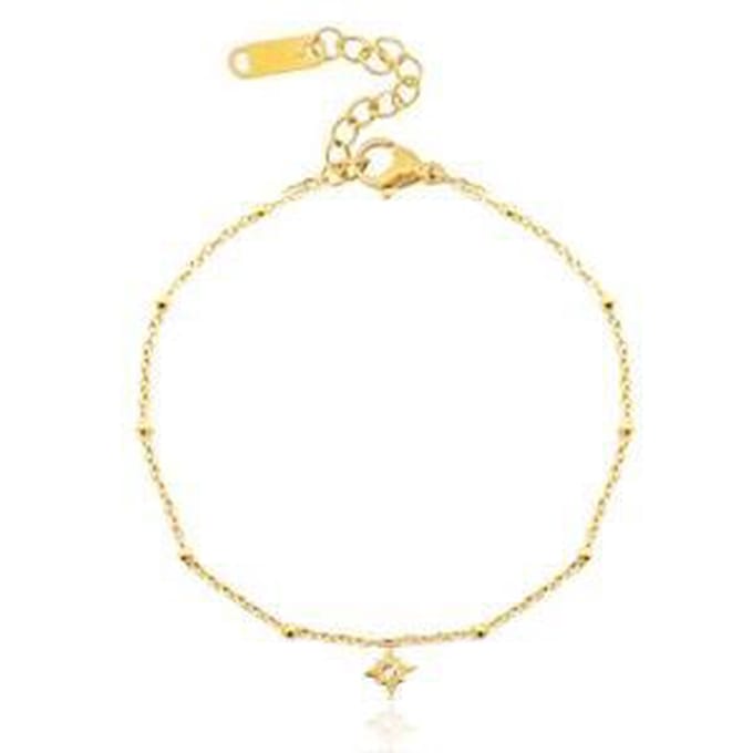 Schakelarmbandje Lucky Star Goud (RVS)