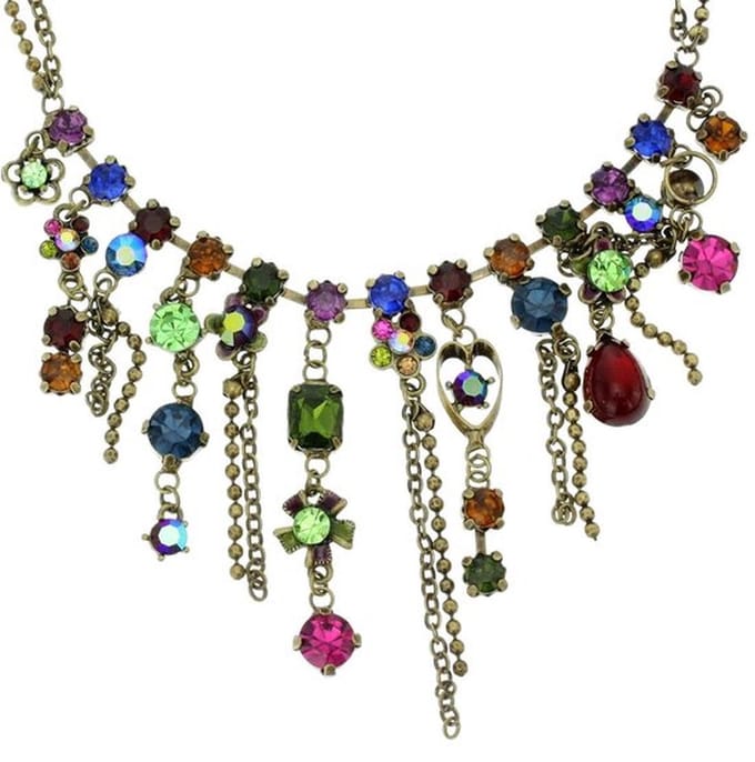 Behave ketting - Gekleurde steentjes - Nikkelvrij - Modeaccessoire