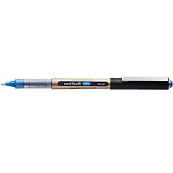 Rollerball Uni-ball oog, onuitwisbaar, 12 stuks, 0,65 mm, blauw