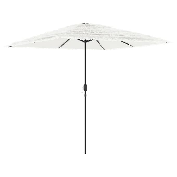 vidaXL - Parasol - met - stalen - paal - 248x248x248 - cm - wit
