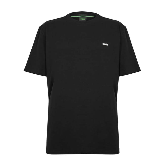 Boss Heren Logo Regular T-Shirt (Zwart)
