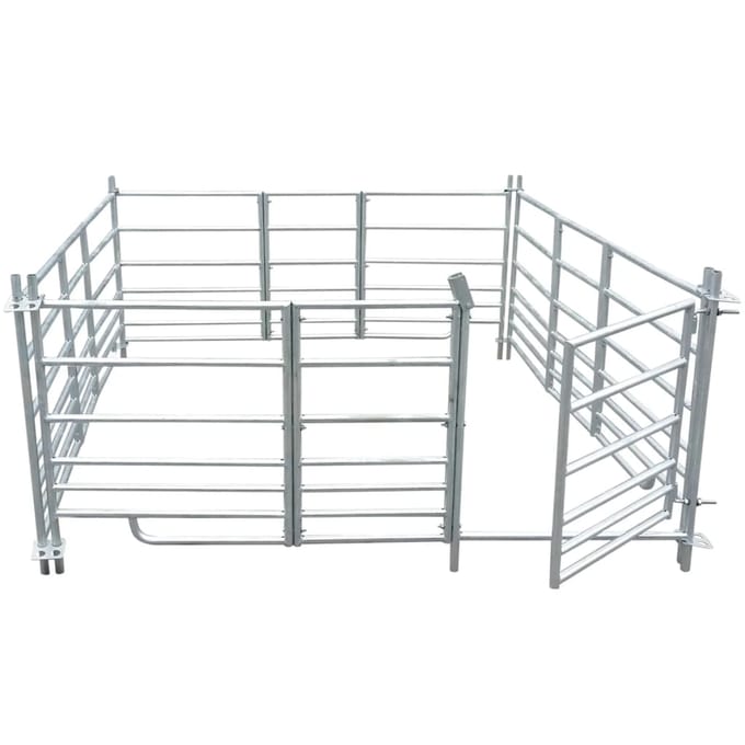 vidaXL - Schaapskooi - 4 - panelen - 183x183x92 - cm - gegalvaniseerd - staal