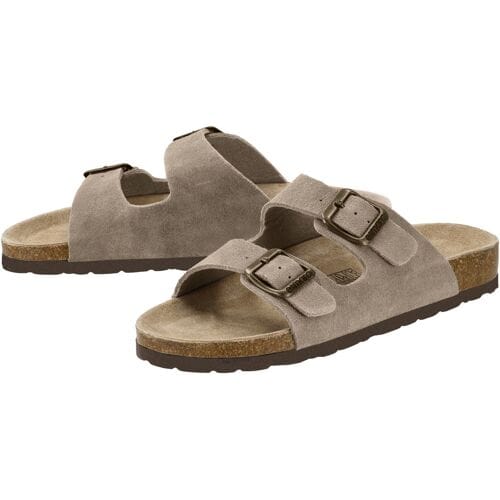 ESMARA Leren dames slippers (Beige, 37)