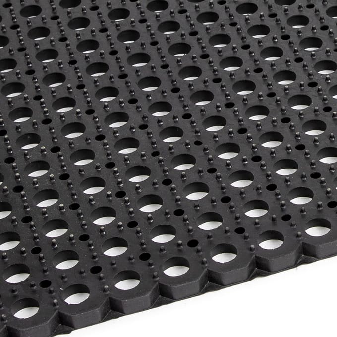 Rubbermat - Rubber ringmat - 100x50cm - Dikte 22mm - Extra zwaar - Deurmat rubber