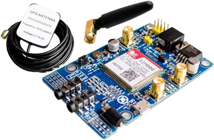GPRS GPS Module - Ontwikkelbord Tracker - Locatie Bepaling - IPX SMA Connectoren - 18x12x1.8cm