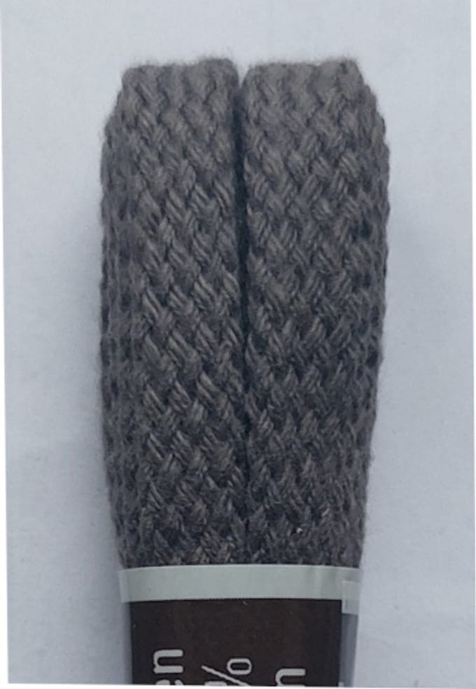 Tana Veter - Grijs - Plat - Lengte 90 cm - Breedte 7 mm - Schoenveter