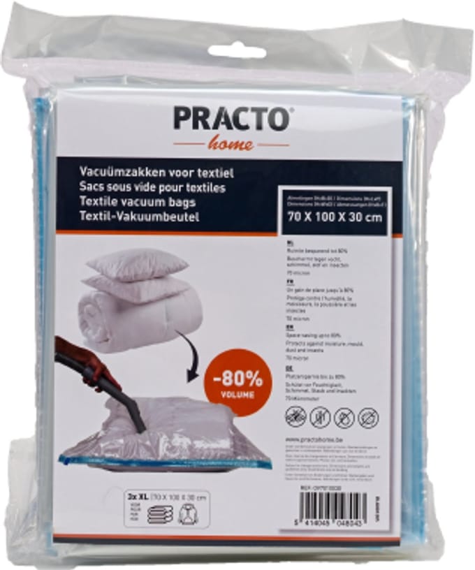 Vacuüm opberghoezen 70x100x30cm 3-delig set
