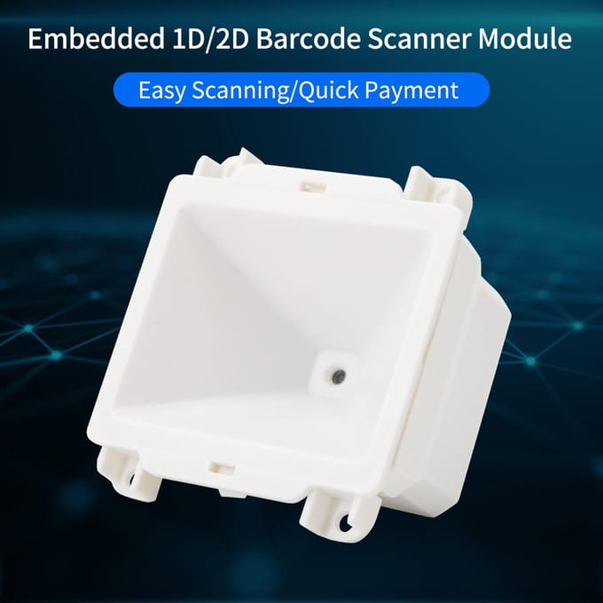 Ingebouwde 1D 2D Barcodescanner QR Barcodelezer Module Scanner USB-aansluiting voor Poortmachine wit