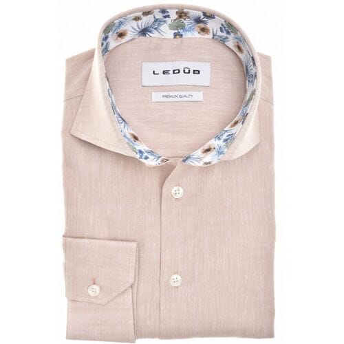 Ledub business overhemd beige
