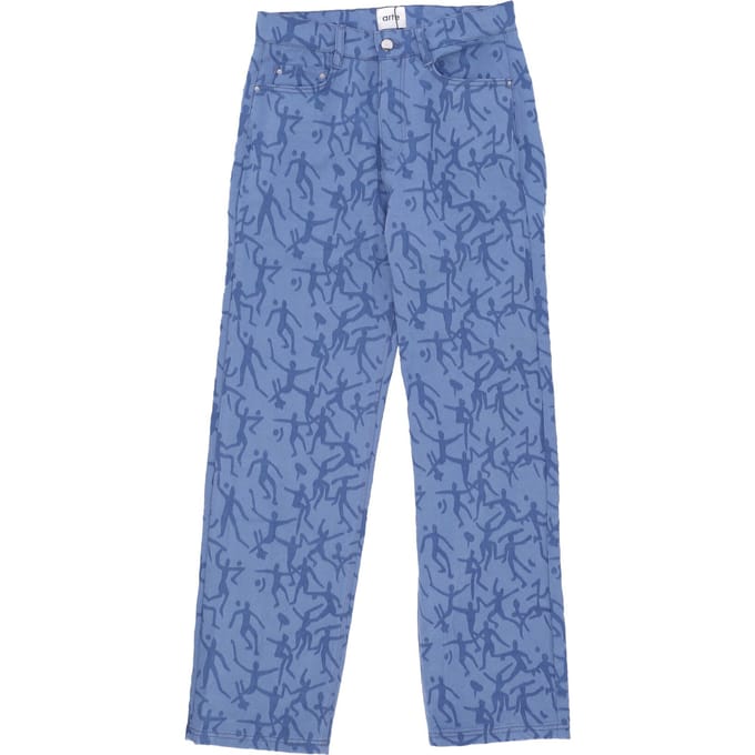 James Allover Pants Blauwe lange herenbroek