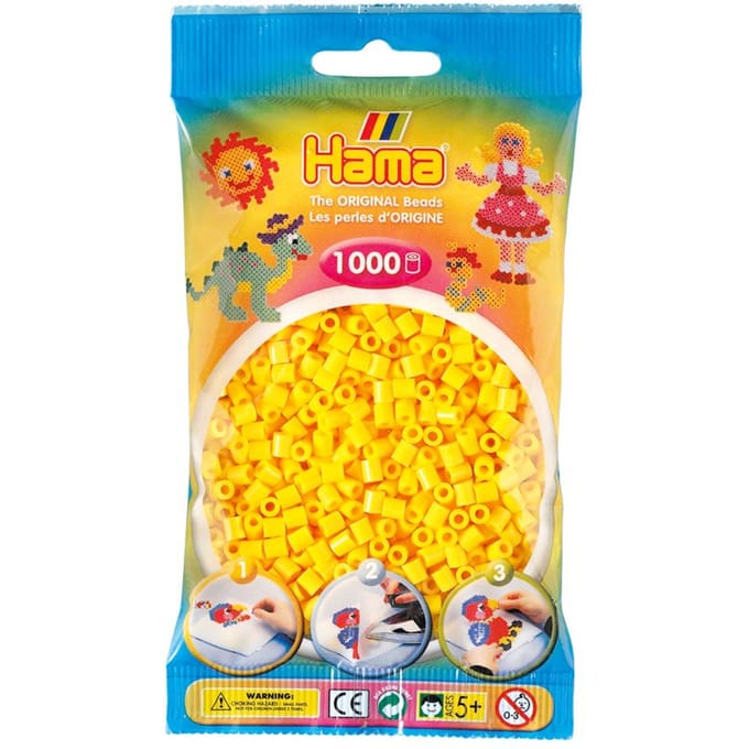 Hama Kralen 1000st nr. 3 geel Strijkkralen & -parels