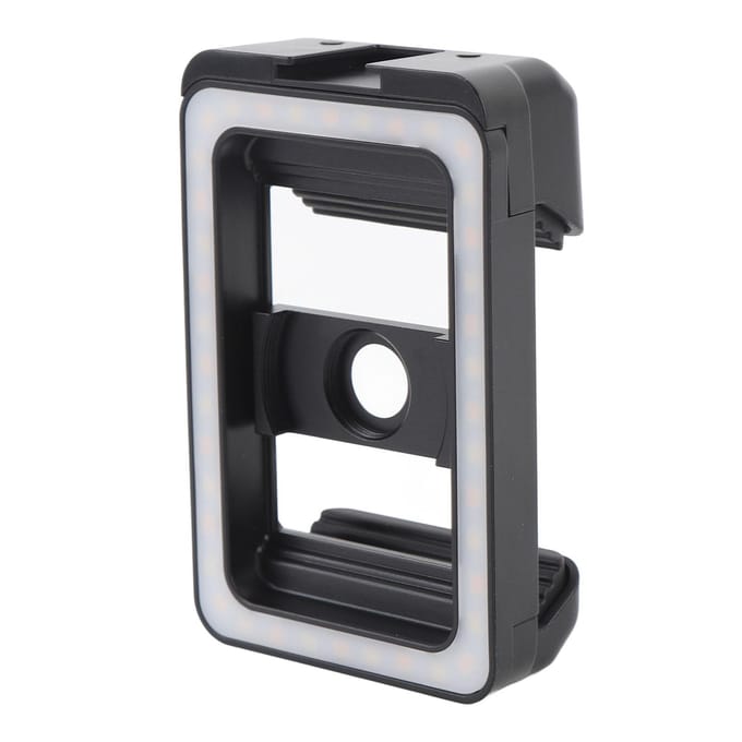 Telefoonlens Vullicht 7mm en 37mm Schroefdraad Lensadapter met LED Vullicht voor Android gray