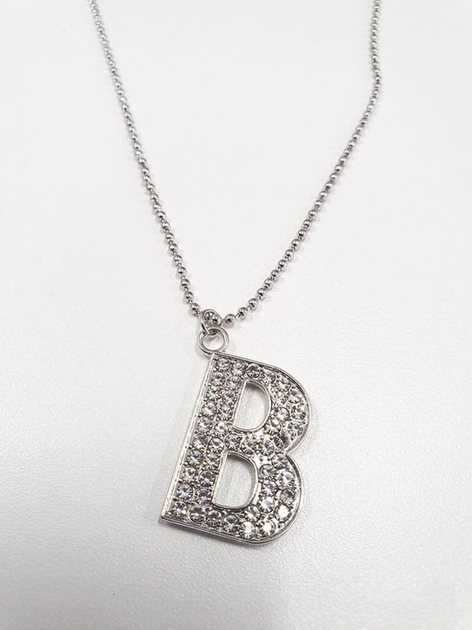 Ketting Met Letter Diamand - B