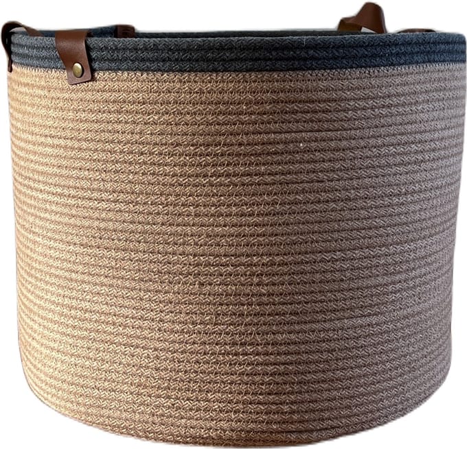 OZ Home - Mand - Beige/Donkerblauw - Duurzaam & Functioneel - Voor Opslag en Organisatie