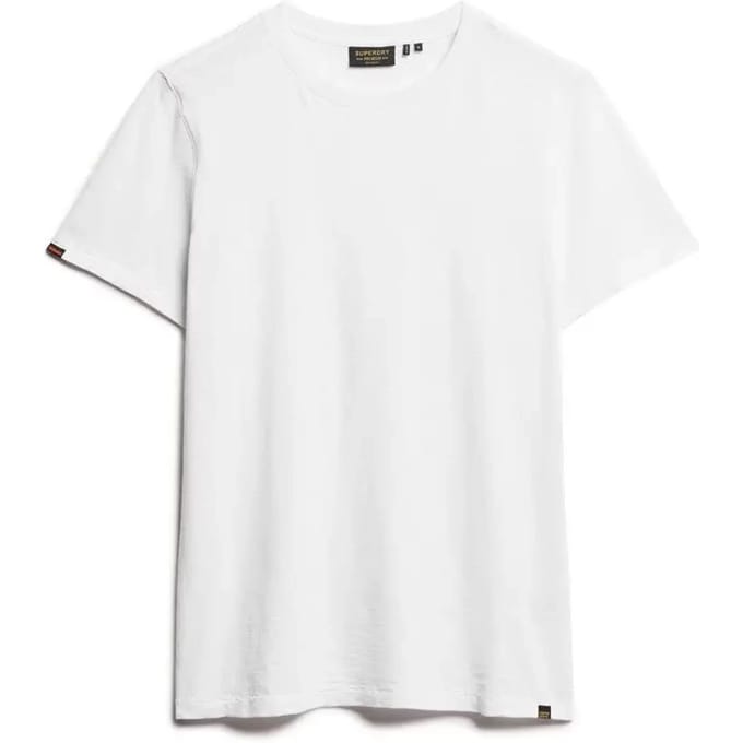 Orange Tab Crew Neck Tee - White T-Shirts