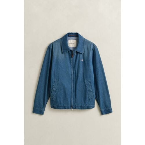 Gant Jack Denim Indigo Windcheater Semi Light Blue / male