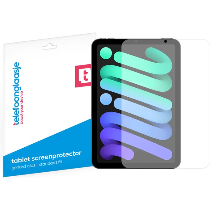 iPad Mini 6 (2021) screenprotector gehard glas Case Friendly