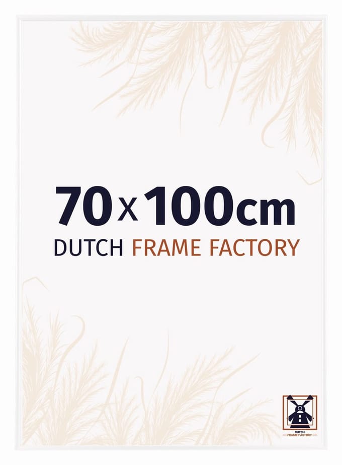 Fotolijst 70x100 cm - Kunststof - Wit Hoogglans - Easy