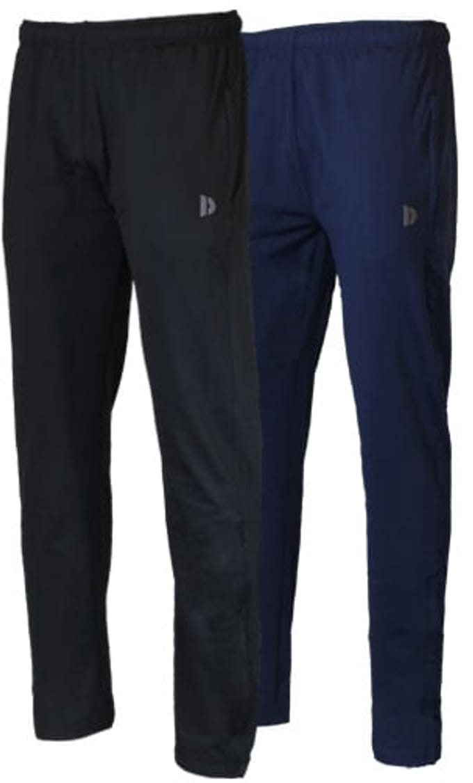 2-Pack Donnay - Power stretch trainingsbroek (Anton) - Sportbroek - Heren - Black/Navy (919) - maat L