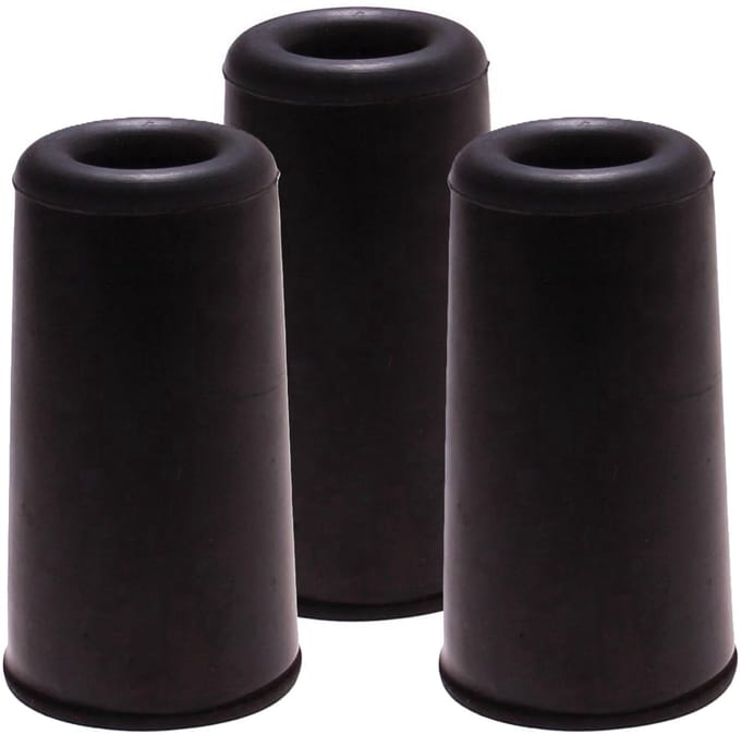 Benson Deurbuffers / deurstoppers - 3x - zwart - rubber - 75 x 40 mm - deurstop